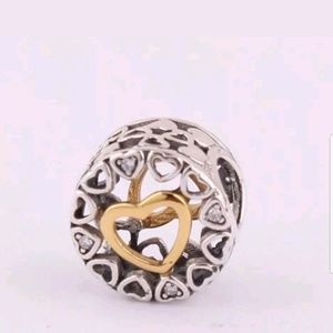 Pandora double sided loving hearts spacer c